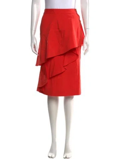 Pre-owned Marissa Webb Midi Length Skirt In Orange