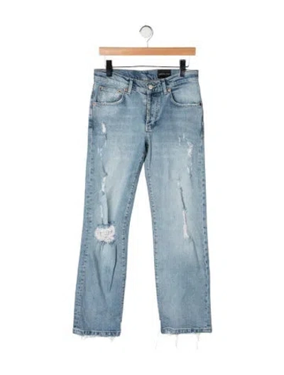 Pre-owned Marissa Webb Mid-rise Straight Leg Jeans In Blue