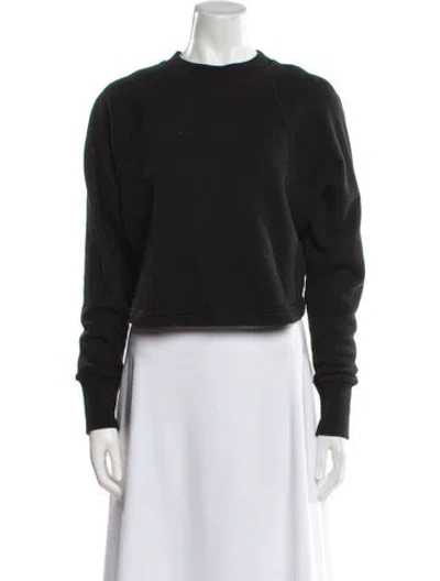 Pre-owned Marissa Webb Mock Neck Long Sleeve Sweatshirt In Black