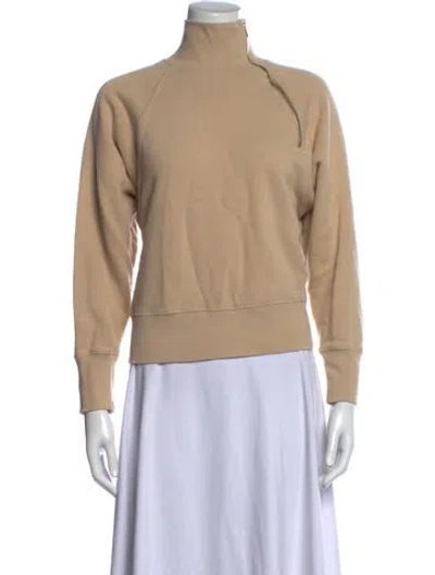 Pre-owned Marissa Webb Mock Neck Long Sleeve Sweatshirt In Neutrals