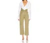 Marissa Webb Nwt Matravis Heavy Canvas Pant In Khaki Green In Green