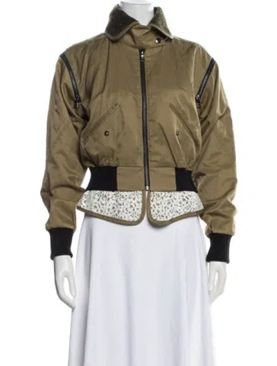 Pre-owned Marissa Webb Nylon Bomber Jacket In Green