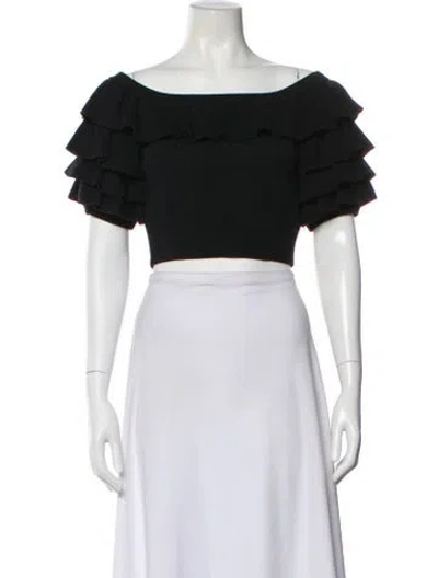 Pre-owned Marissa Webb Off-the-shoulder Short Sleeve Crop Top In White
