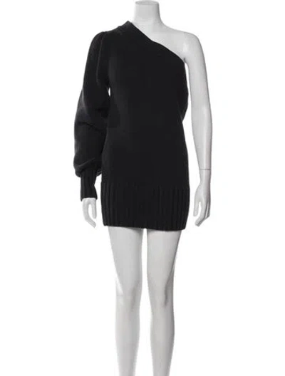 Pre-owned Marissa Webb One-shoulder Dress In Black