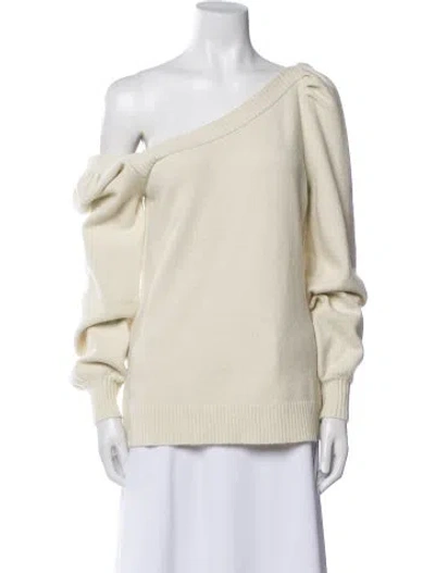 Pre-owned Marissa Webb One-shoulder Long Sleeve Sweatshirt In Neutral