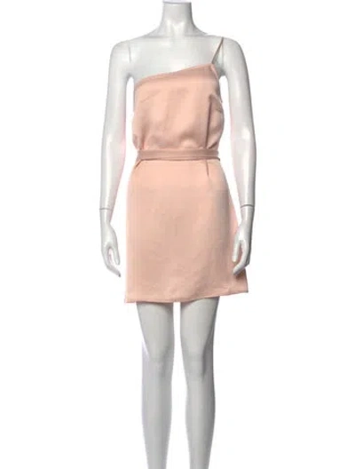 Pre-owned Marissa Webb One-shoulder Mini Dress In Pink