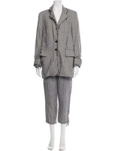 Pre-owned Marissa Webb Plaid Print Set In Black