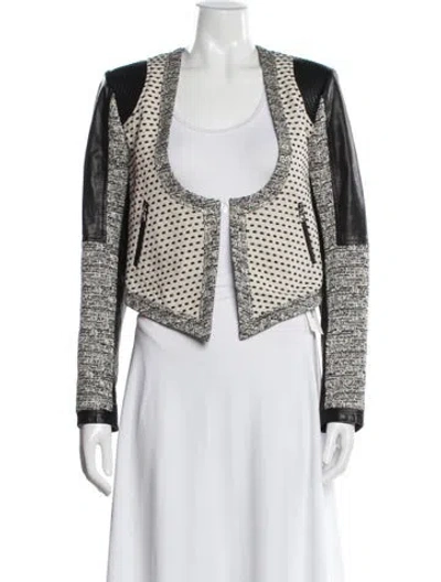 Pre-owned Marissa Webb Polka Dot Print Jacket In Black
