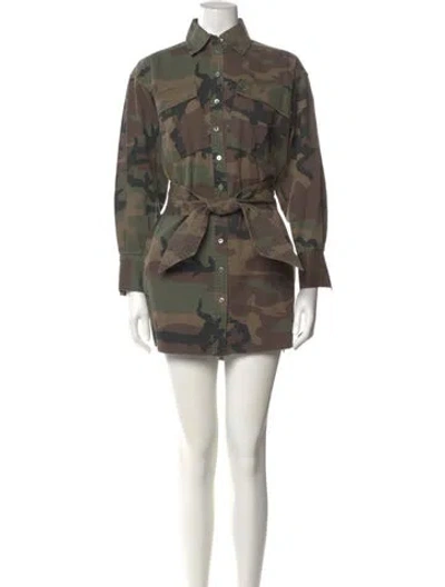 Pre-owned Marissa Webb Printed Mini Dress W/ Tags In Green