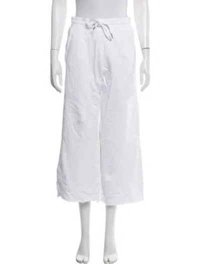 Pre-owned Marissa Webb Raw-edge Trim Sweatpants In White