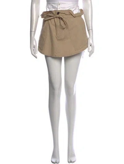 Pre-owned Marissa Webb Ruffle Embellishment Mini Skirt In Brown