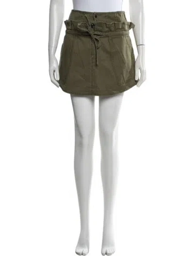Pre-owned Marissa Webb Ruffle Embellishment Mini Skirt In Green