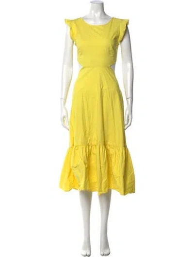 Pre-owned Marissa Webb Scoop Neck Midi Length Dress In Yellow