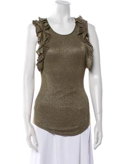 Pre-owned Marissa Webb Scoop Neck Sleeveless Top In Green
