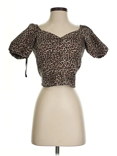 Pre-owned Marissa Webb Short Sleeve Blouse In Brown