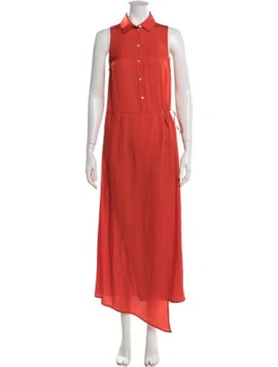Pre-owned Marissa Webb Silk Long Dress In Red