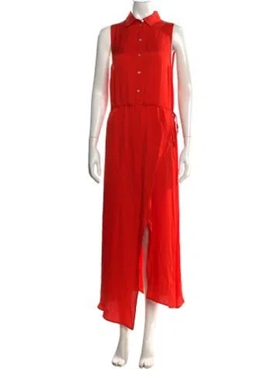 Pre-owned Marissa Webb Silk Long Dress In Red