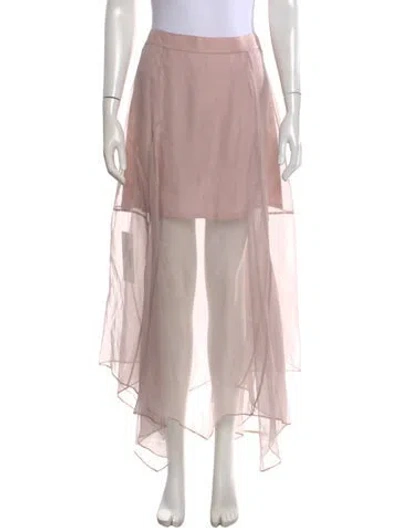 Pre-owned Marissa Webb Silk Long Skirt In Pink
