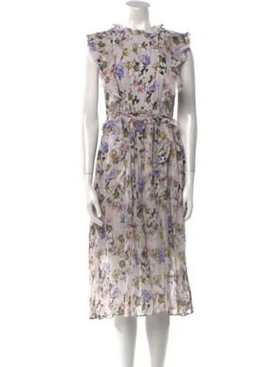 Pre-owned Marissa Webb Silk Midi Length Dress In White