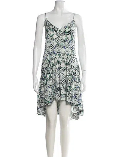 Pre-owned Marissa Webb Silk Mini Dress In Green
