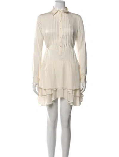 Pre-owned Marissa Webb Silk Mini Dress In Neutral