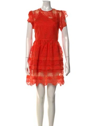 Pre-owned Marissa Webb Silk Mini Dress In Orange