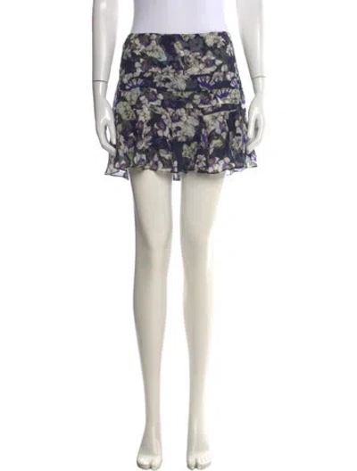 Pre-owned Marissa Webb Silk Mini Skirt In Blue
