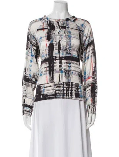 Pre-owned Marissa Webb Silk Printed Top In Multi