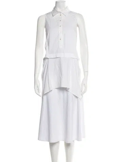 Pre-owned Marissa Webb Sleeveless Button-up Top In White