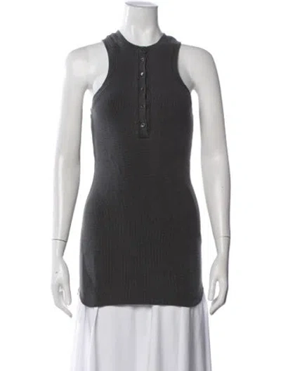 Pre-owned Marissa Webb Sleeveless Polo In Grey