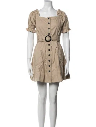 Pre-owned Marissa Webb Square Neckline Mini Dress In Neutrals