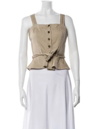 Pre-owned Marissa Webb Square Neckline Sleeveless Top In Neutral
