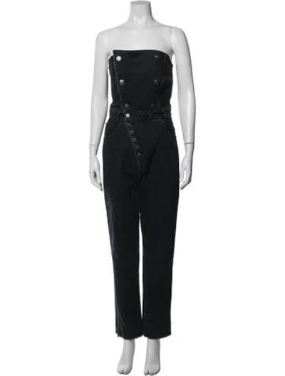 Pre-owned Marissa Webb Strapless Jumpsuit In Black/blue