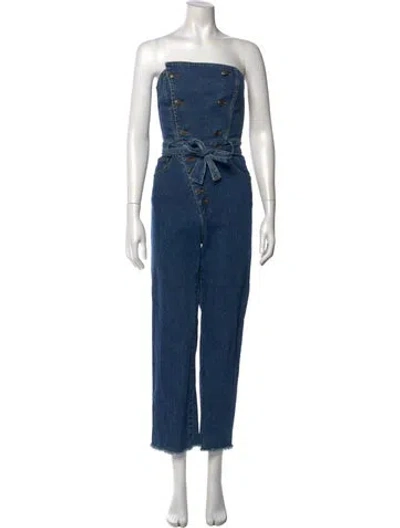 Pre-owned Marissa Webb Strapless Jumpsuit In Blue