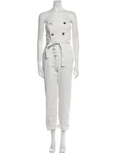 Pre-owned Marissa Webb Strapless Jumpsuit In White