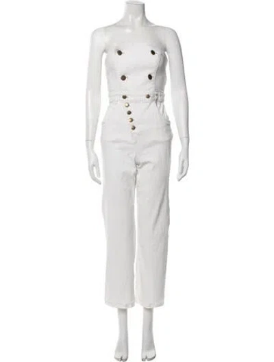Pre-owned Marissa Webb Strapless Jumpsuit In White