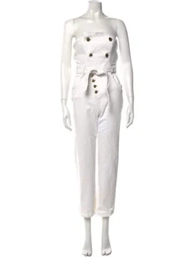 Pre-owned Marissa Webb Strapless Jumpsuit In White