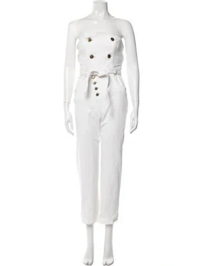 Pre-owned Marissa Webb Strapless Jumpsuit In White