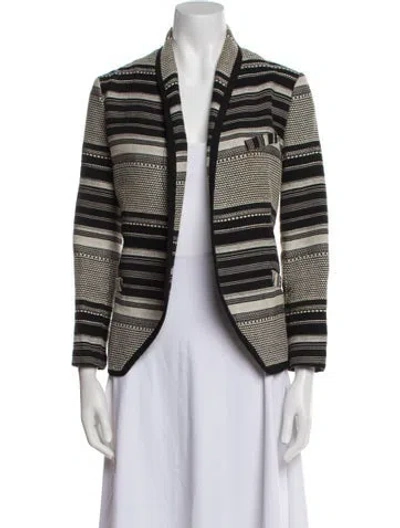 Pre-owned Marissa Webb Striped Jacket In Black