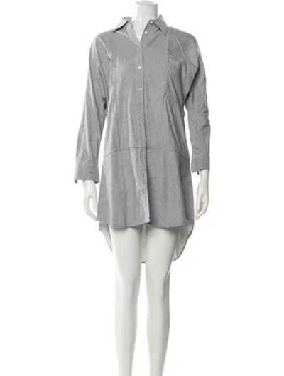 Pre-owned Marissa Webb Striped Knee-length Dress In Gray