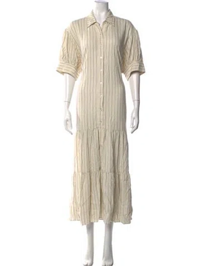 Pre-owned Marissa Webb Striped Long Dress In Neutral