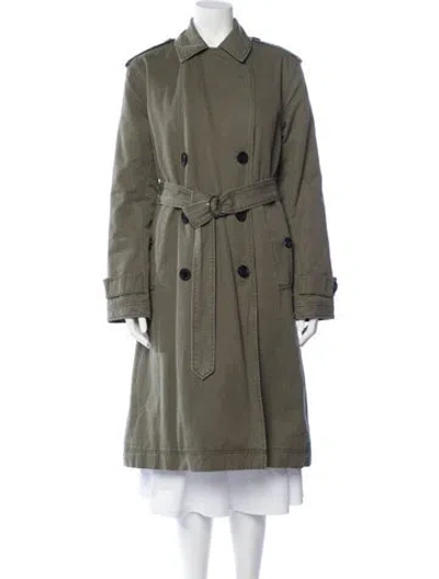 Pre-owned Marissa Webb Trench Coat In Green