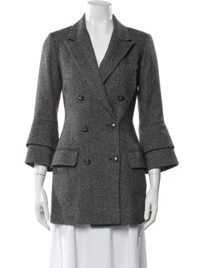 Pre-owned Marissa Webb Tweed Pattern Blazer In Grey