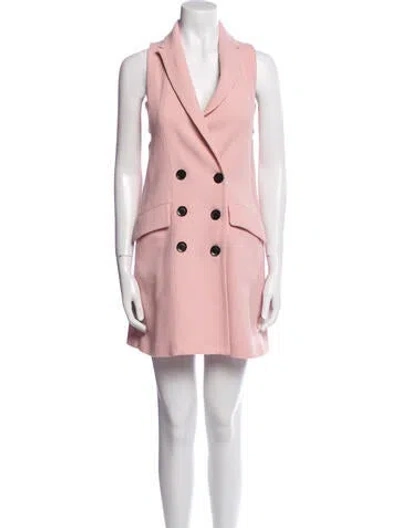 Pre-owned Marissa Webb Virgin Wool Mini Dress In Pink