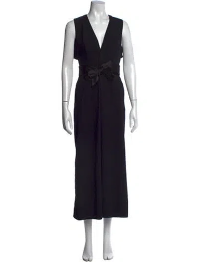 Pre-owned Marissa Webb V-neck Jumpsuit In Black
