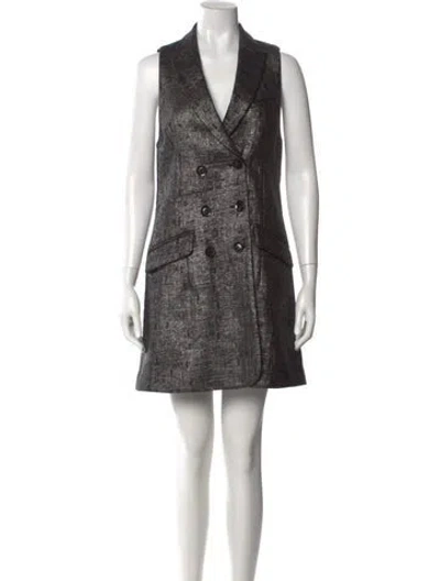 Pre-owned Marissa Webb V-neck Knee-length Dress In Blue