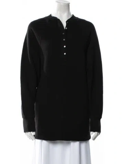 Pre-owned Marissa Webb V-neck Long Sleeve Sweatshirt In Black