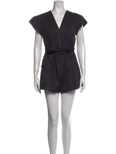 Pre-owned Marissa Webb V-neck Romper In Black