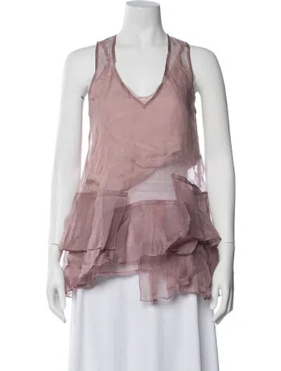 Pre-owned Marissa Webb V-neck Sleeveless Blouse In Pink