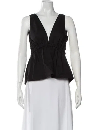 Pre-owned Marissa Webb V-neck Sleeveless Top In Black